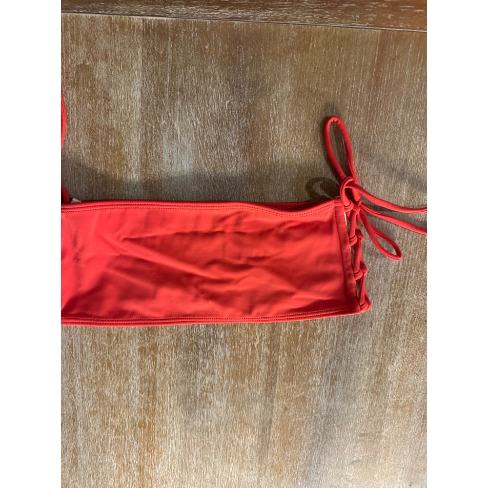 LA Hearts‎ by PacSun Red String Tie Bandeau Bikini Top Size S
